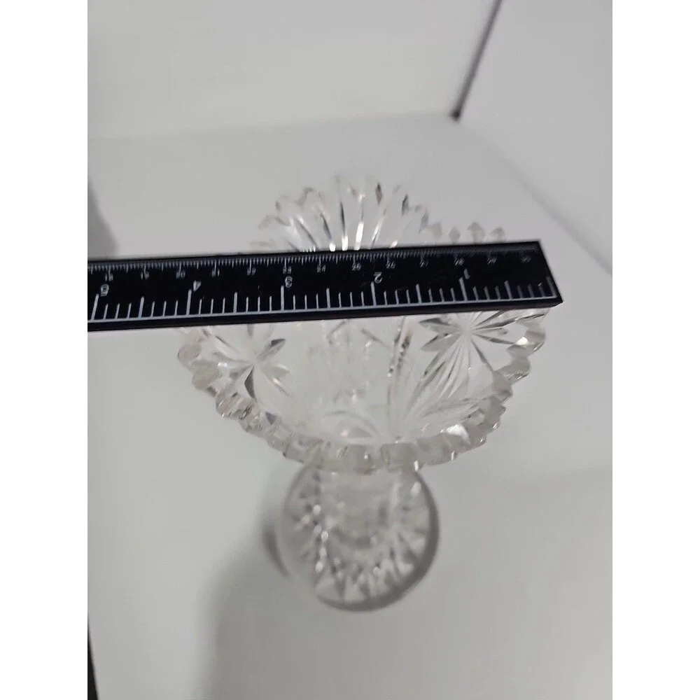 Vintage Clear CUT CRYSTAL Glass 9.5